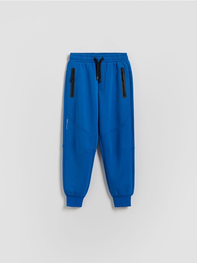 Reserved - Dzianinowe joggery - niebieski