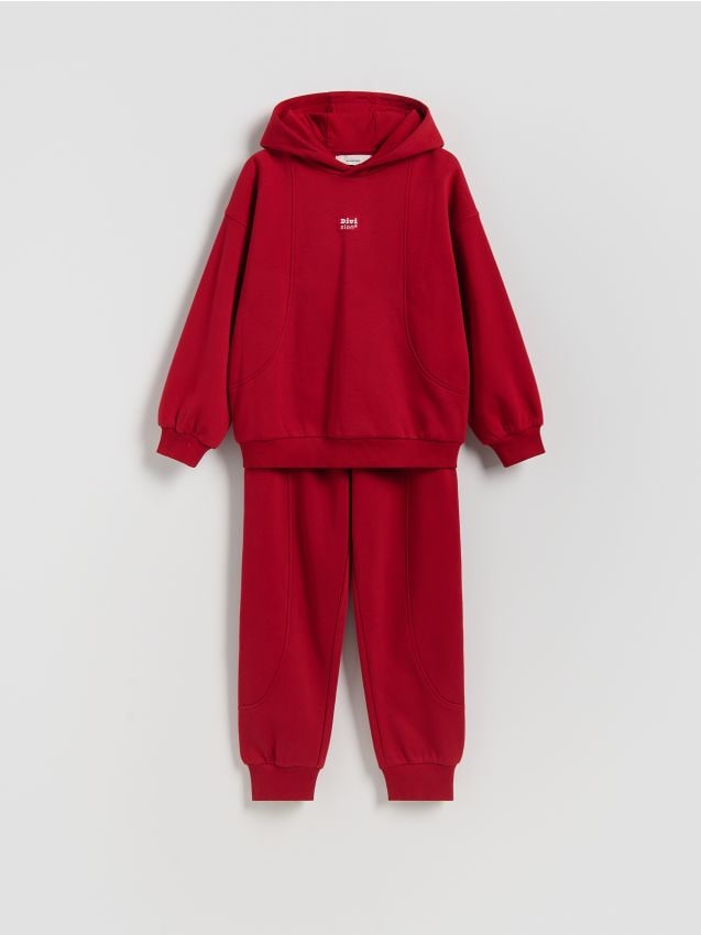 Reserved - Bawełniany komplet - bordowy