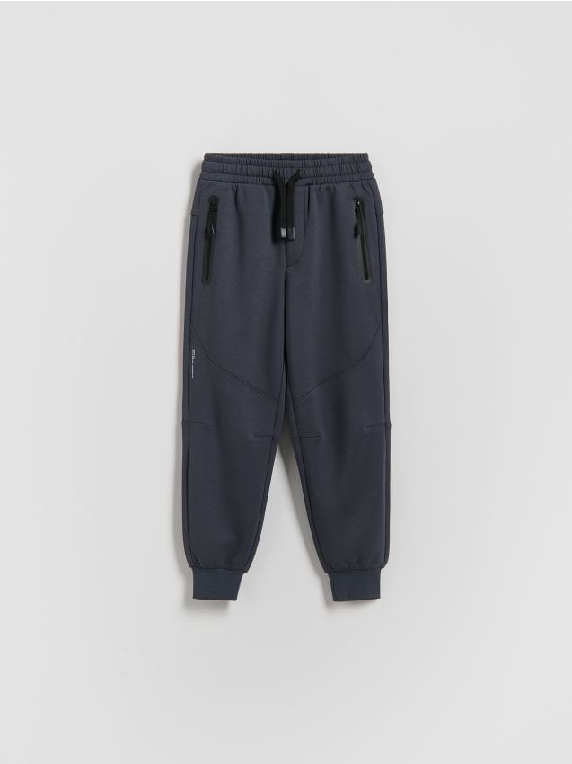 Reserved - Dzianinowe joggery - granatowy