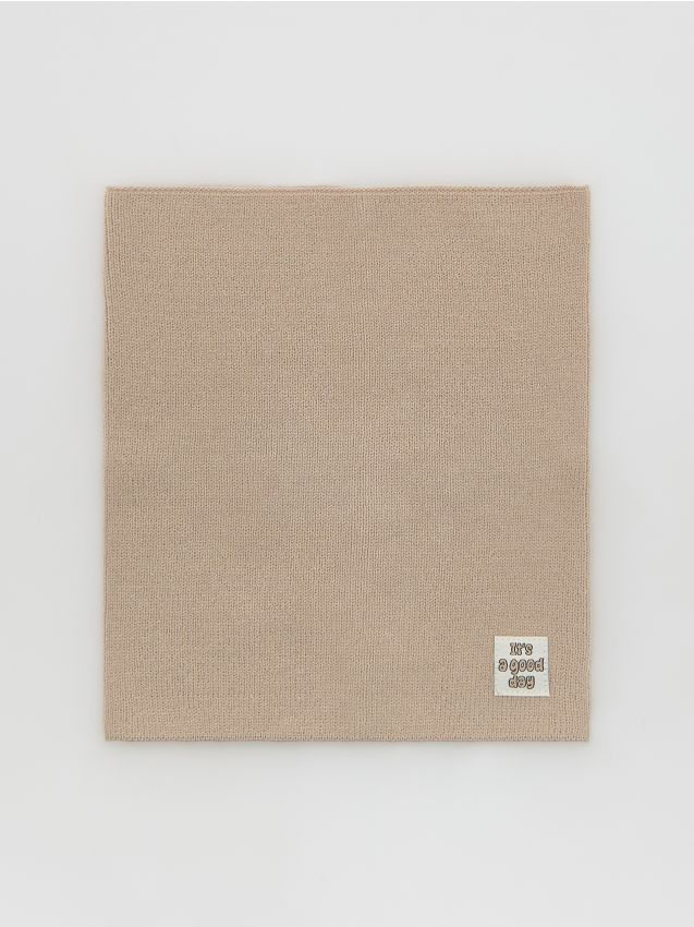 Reserved - Komin z naszywką - beżowy