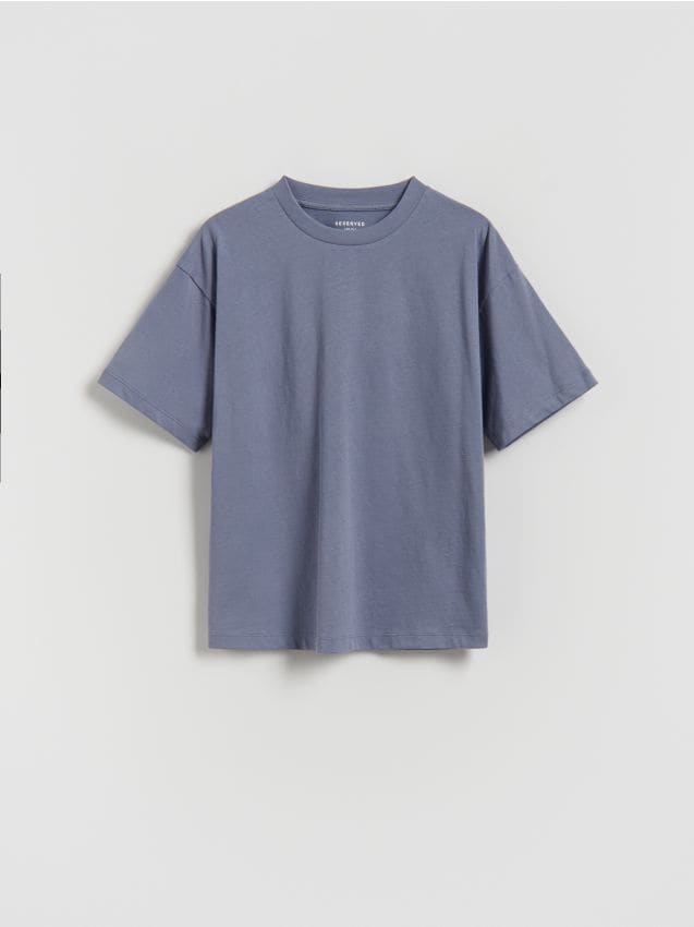 Reserved - T-shirt z nadrukiem - lawendowy