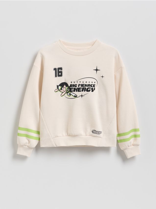 Reserved - Bluza Atomówki - kremowy