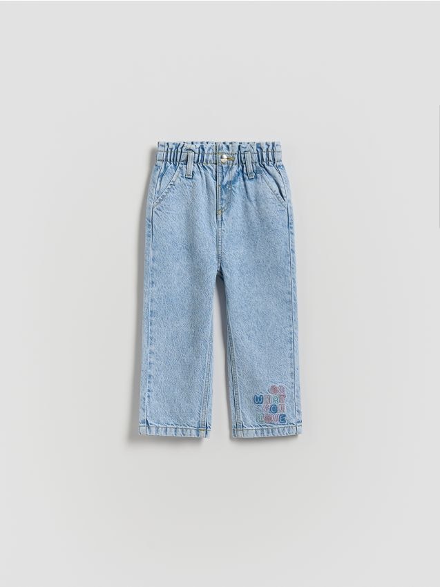 Reserved - Jeansy baggy - niebieski