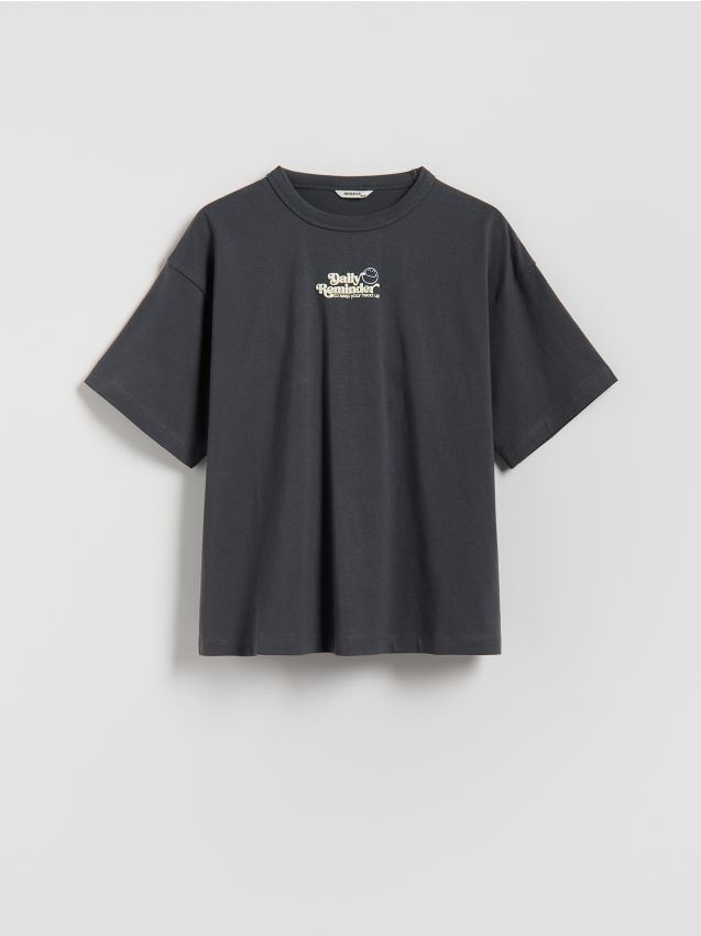 Reserved - T-shirt SmileyWorld® - ciemnoszary