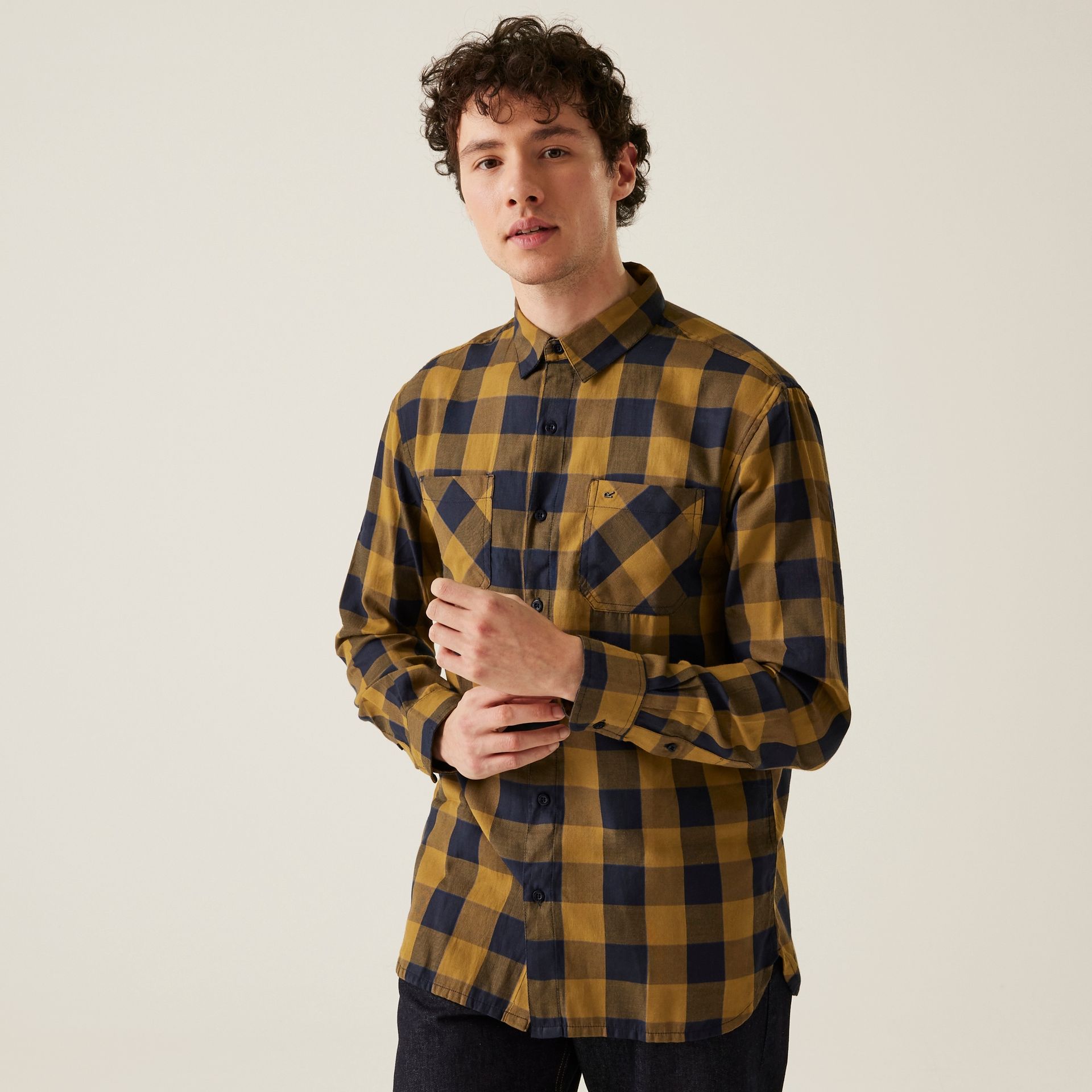 Regatta Męska koszula Lance Jasnobrązowy, Cotton, Rozmiar: XL
