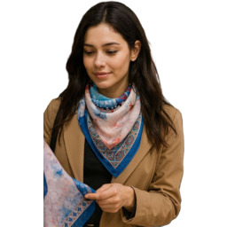 Chusta damska apaszka pod szyje gawroszka 70x70cm chustka cienka RDC-10