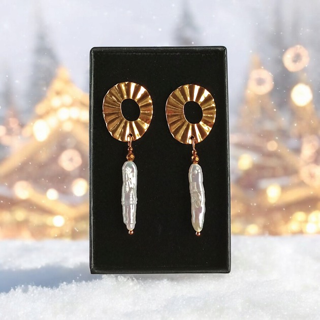 Długie perły : kolczyki : wyjątkowy prezent PREMIUM : IV