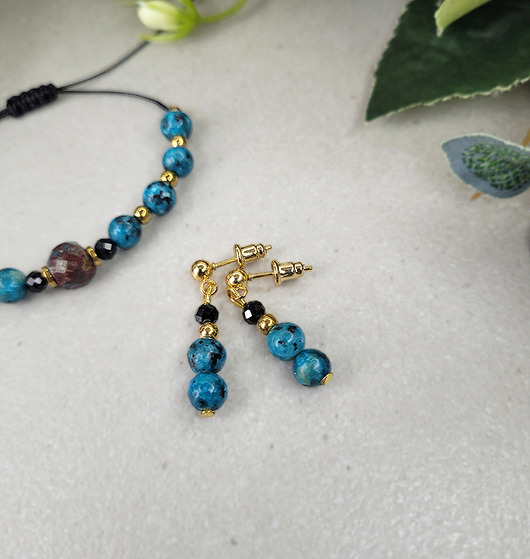 Kolczyki na sztyftach z Turmalinem