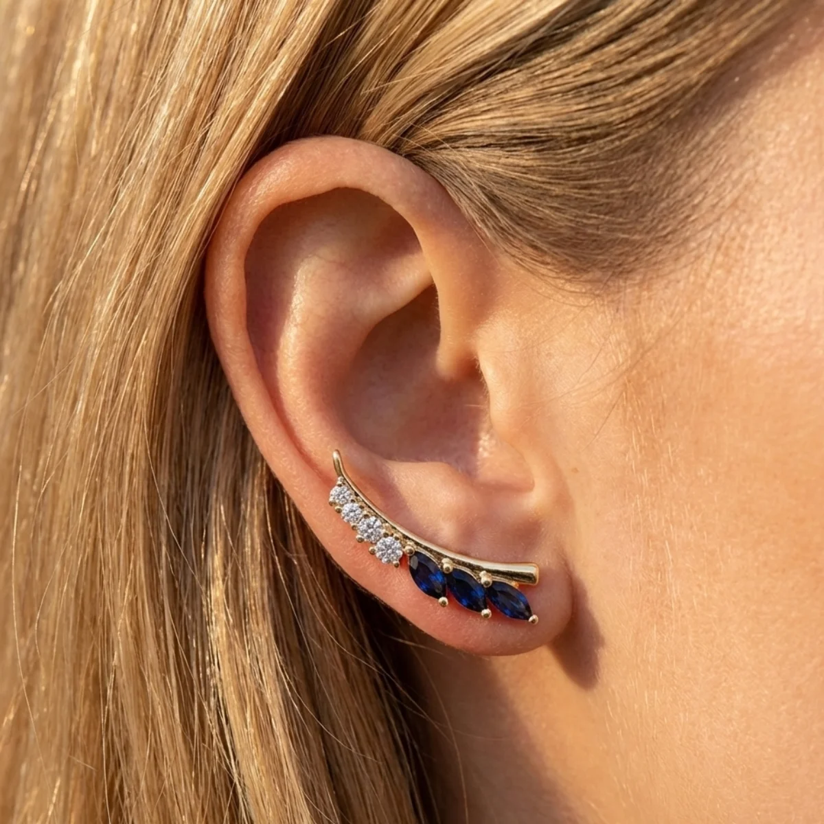 Kolczyki SAPPHIRE VINE - EAR CLIMBERS