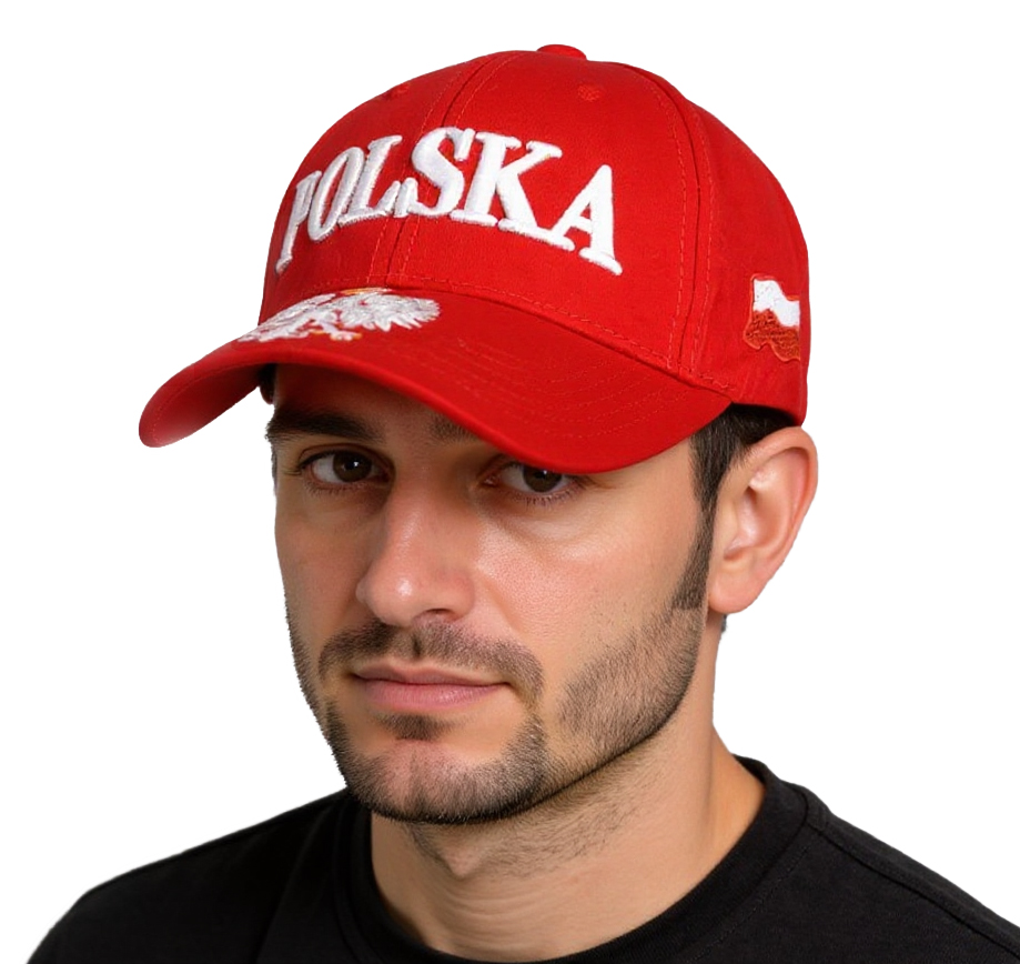 POLSKA Czapka z daszkiem męska damska kibica z godłem Patriotyczna 11