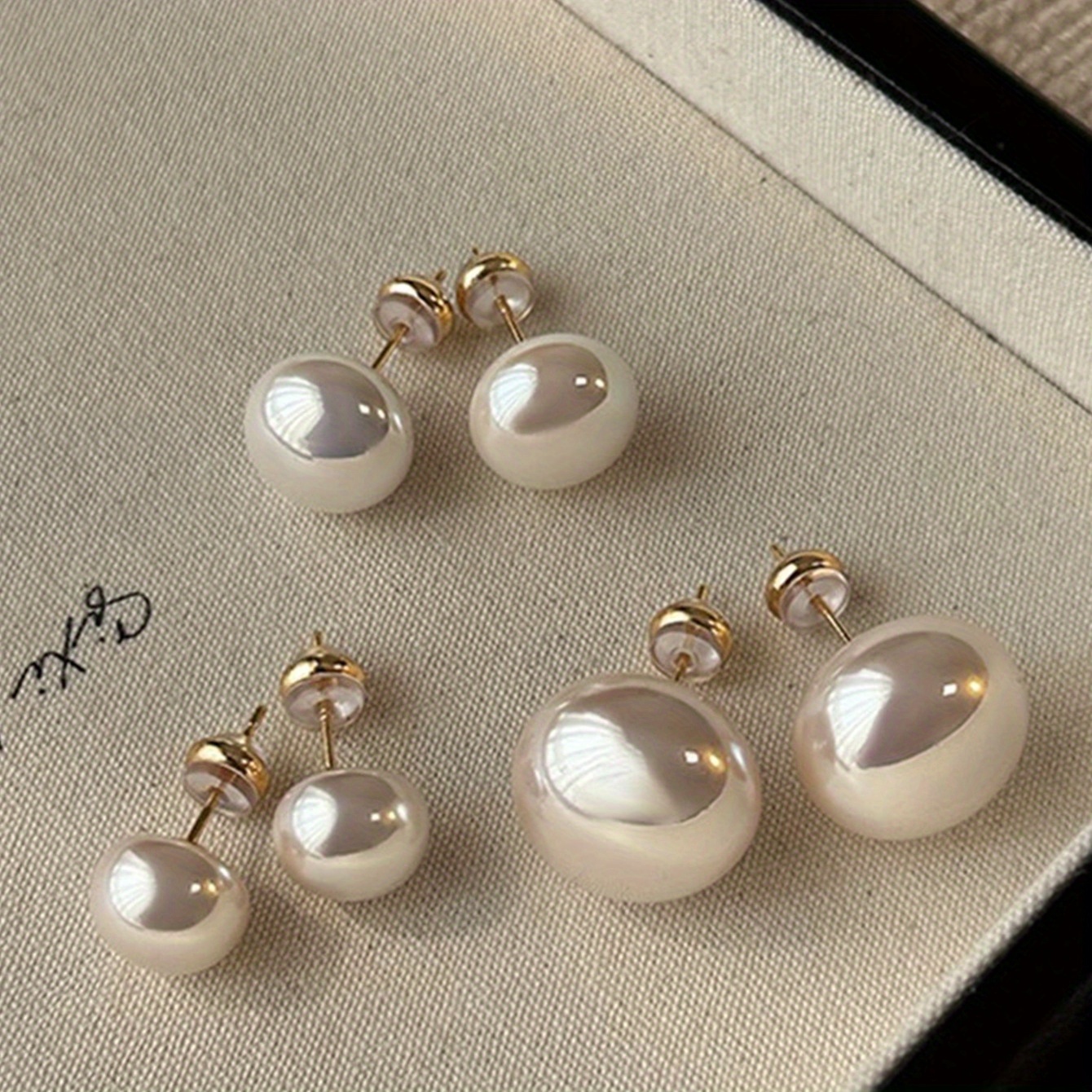 TEMU Zestaw 3 Par Eleganckich, Minimalistycznych Kolczyków Francuskiego Stylu dla Kobiet – Idealne na Codzienność, Święta, Zaręczyny, Bal, Wesele i