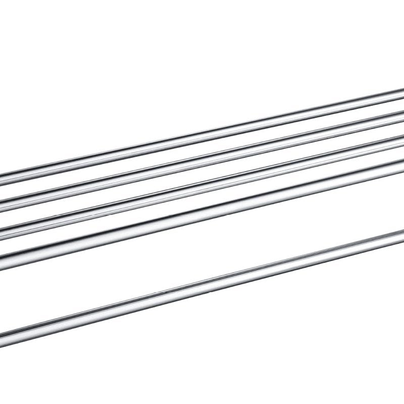 Wieszak ścienny na ręczniki ze stali nierdzewnej, cztery drążki, 60 cm, srebrny/chrom