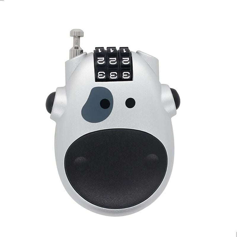 Blokada rowerowa antykradzieżowa - Trzycyfrowy zamek szyfrowy, zwijana linka stalowa 80 cm, do rowerów, skuterów, motocykli, drzwi, bram