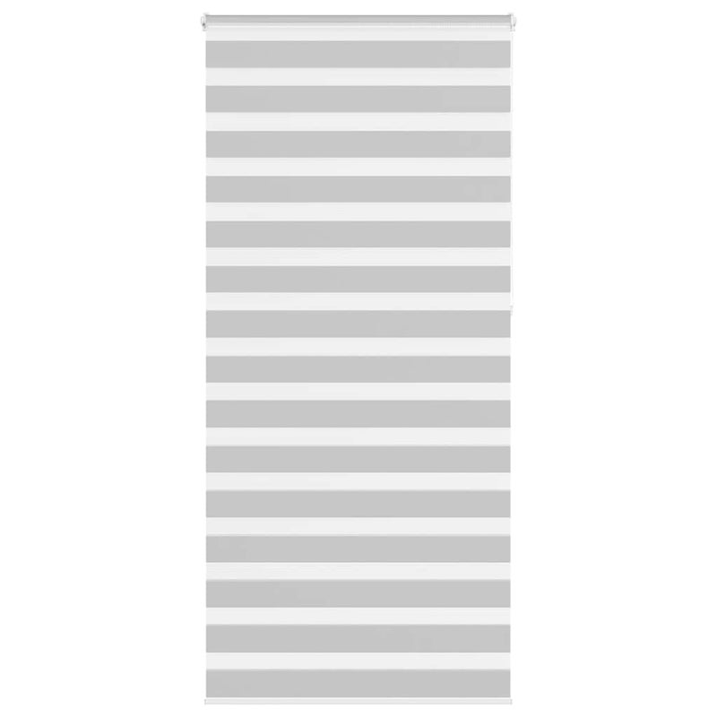 Roleta zebra, jasnoszara, szerokość tkaniny 95,9 cm, poliester vidaXL