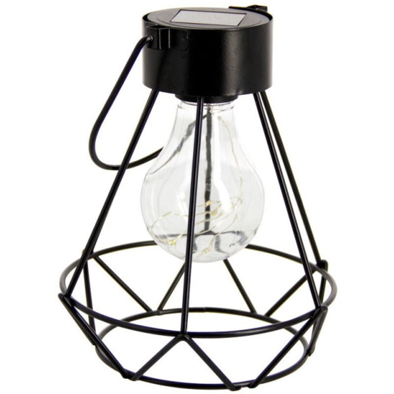 Wodoodporna lampa solarna, idealna do użytku na zewnątrz (tarasy, ogrody, balkony, dziedzińce, alejki itp.) (1 szt.) - czarna