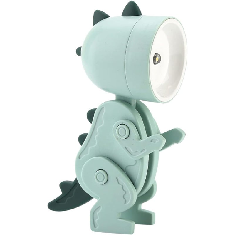 Lampka nocna LED w kształcie dinozaura do pokoju dziecięcego, 1 sztuka, jasnozielona, idealna dla zwierząt. Dekoracyjna lampka biurkowa.