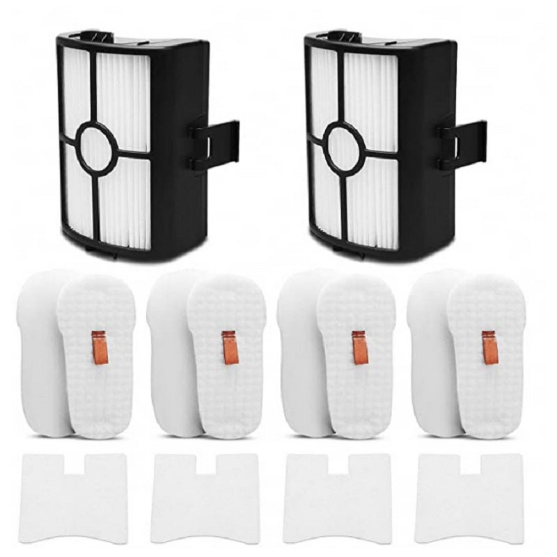 Zestaw 2 filtrów HEPA i zestaw 4 wymiennych filtrów piankowych do odkurzacza Shark S+HARKHZ2000 HZ2002, szczotki głównej i obrotowej szczotki podłogo