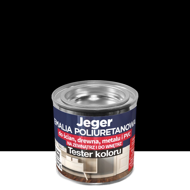 Jeger Tester emalii poliuretanowej Czarny Półmat 50 ml