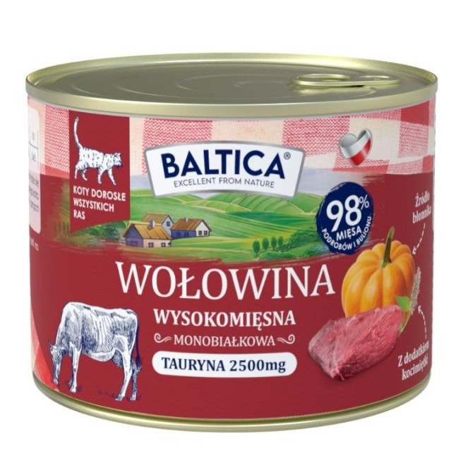 BALTICA Smaki regionów Wołowina z wątróbką - mokra karma dla kota - 185g