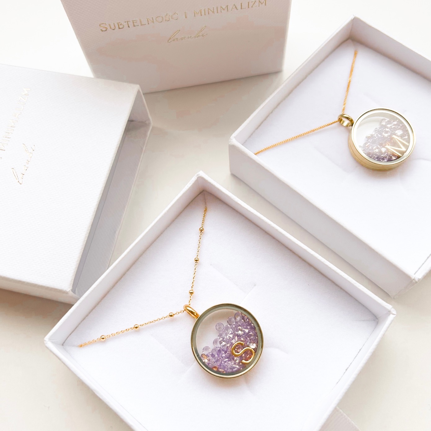 Sekretnik z literką LAVENDA (Srebro 925)