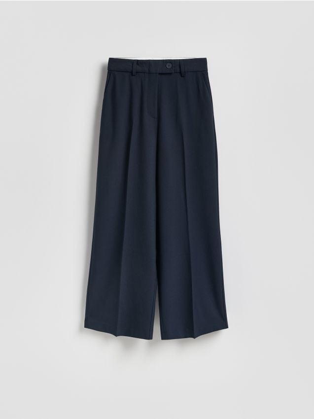 Reserved - Spodnie z kantem - granatowy