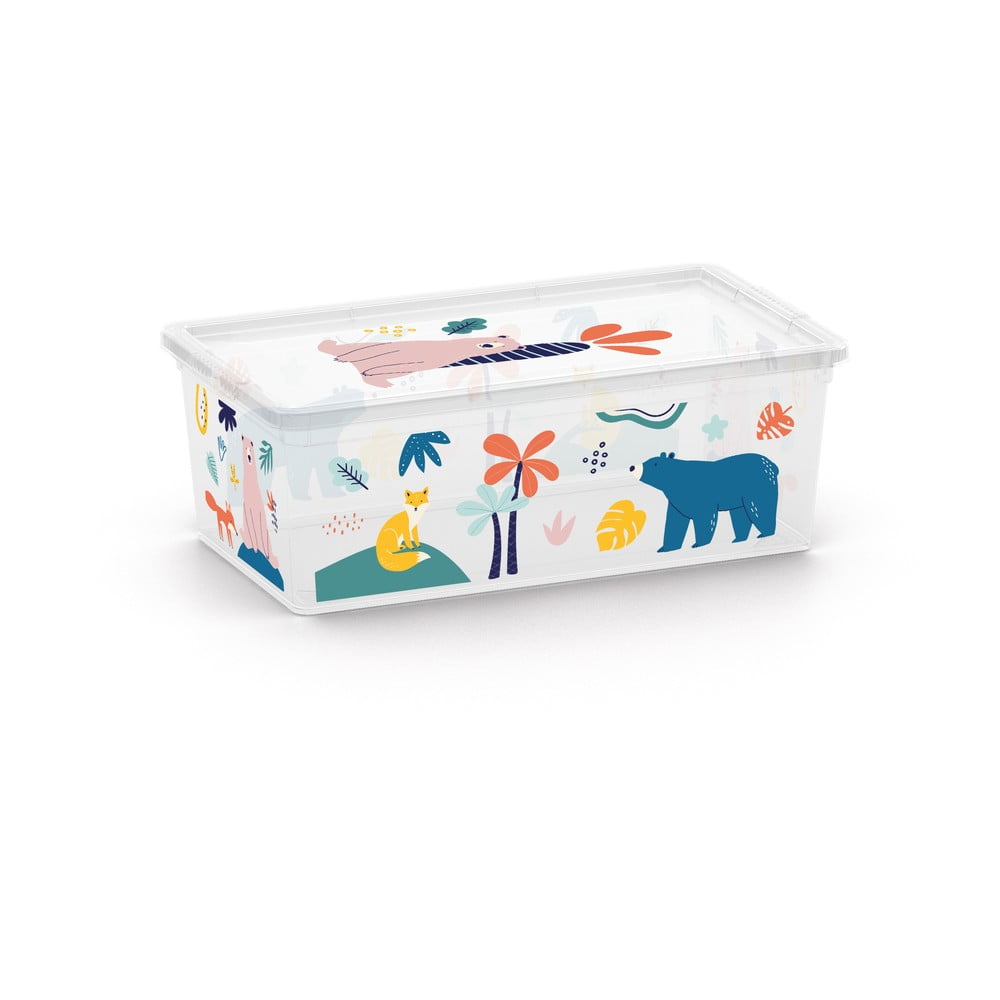 Biały plastikowy pojemnik dziecięcy 34x19x12 cm C Box Style – KIS