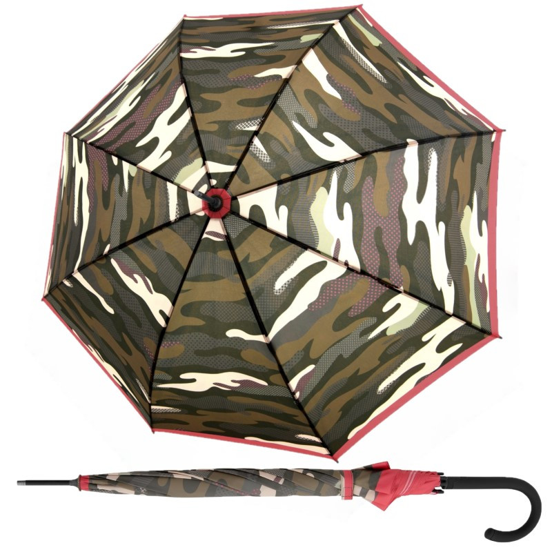 Doppler Fiber Flex AC CamouStripe damski długi parasol automatyczny