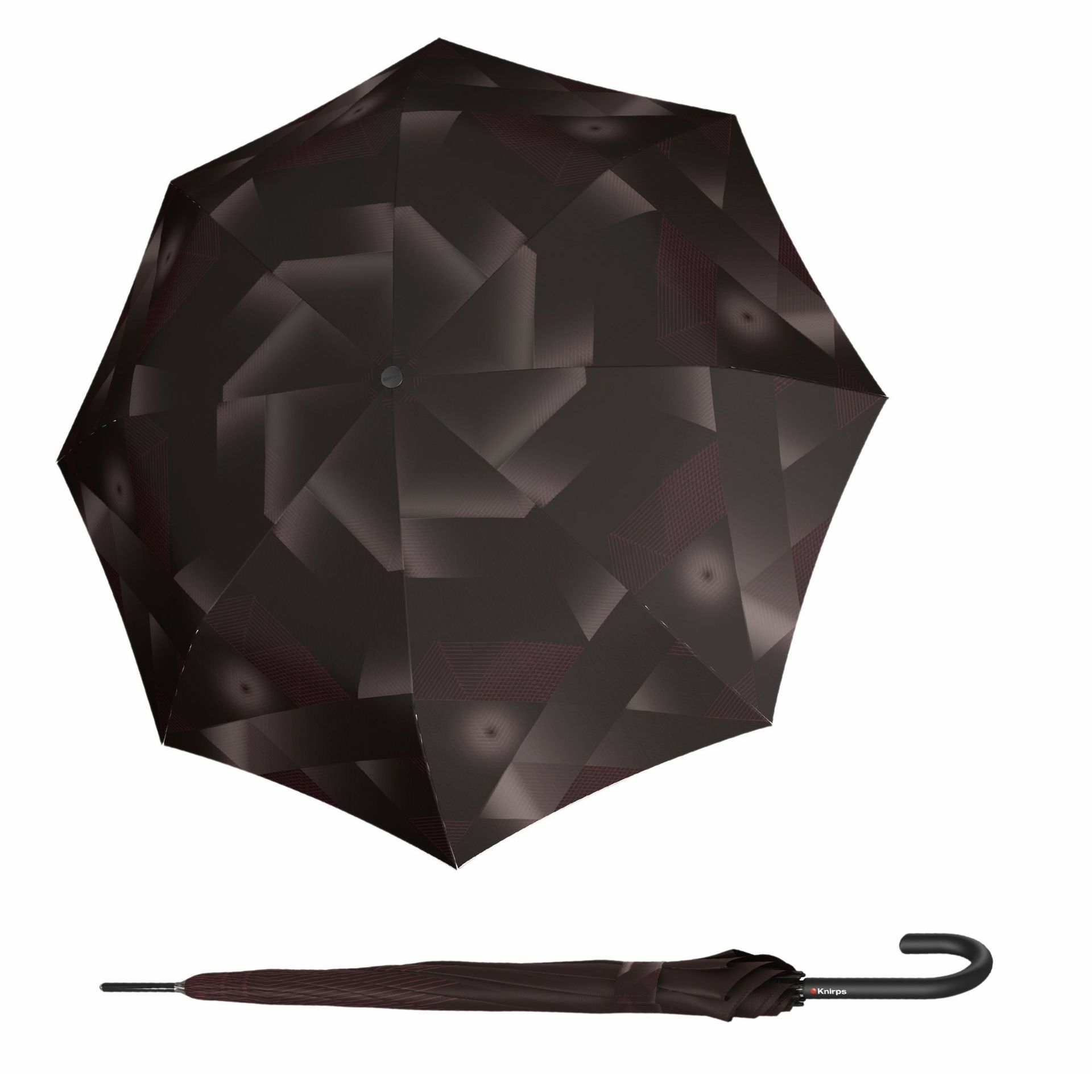 Knirps T.760 Stick Automatic Symphony Chocolate damski długi parasol automatyczny