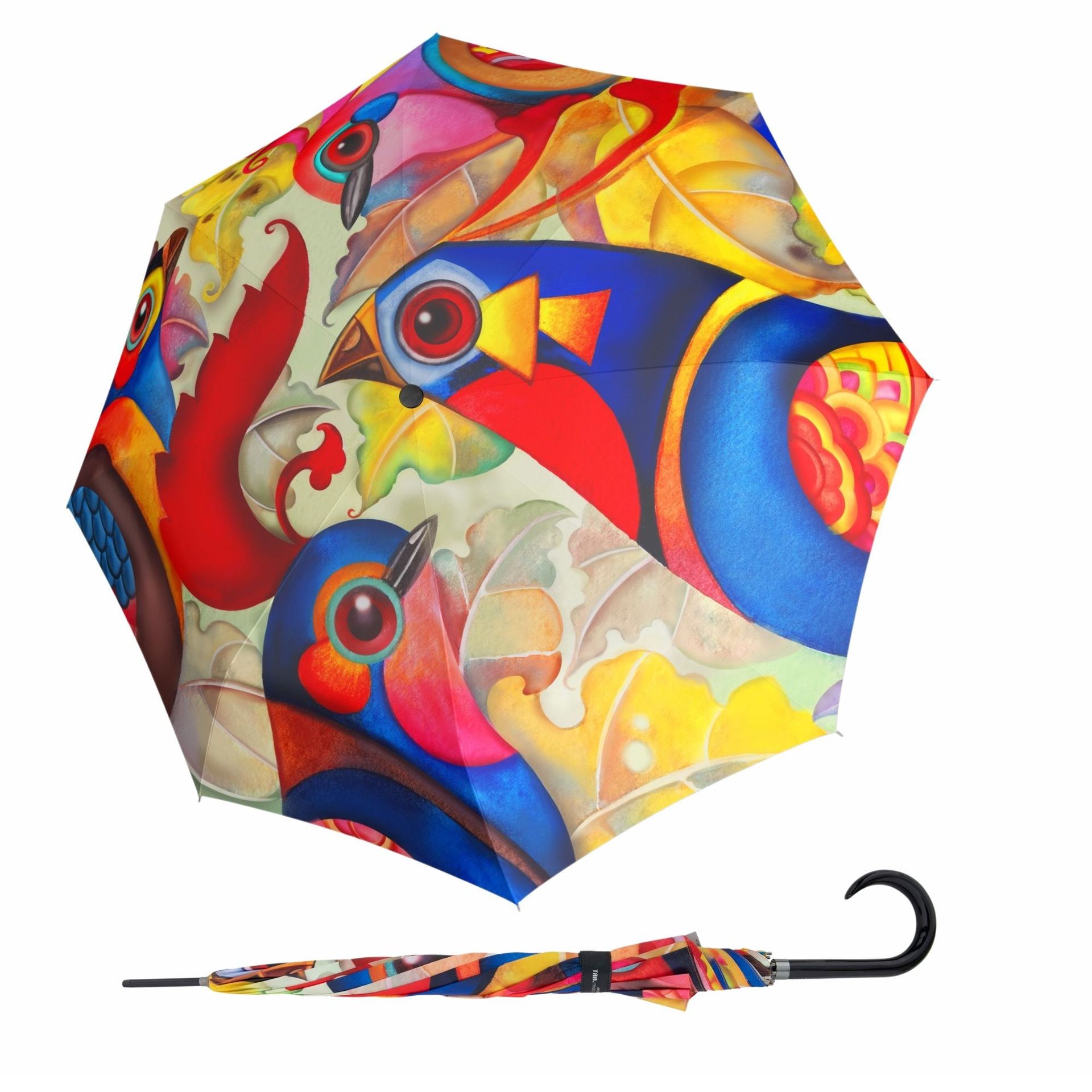 Doppler Modern Art Birdie damski długi parasol automatyczny