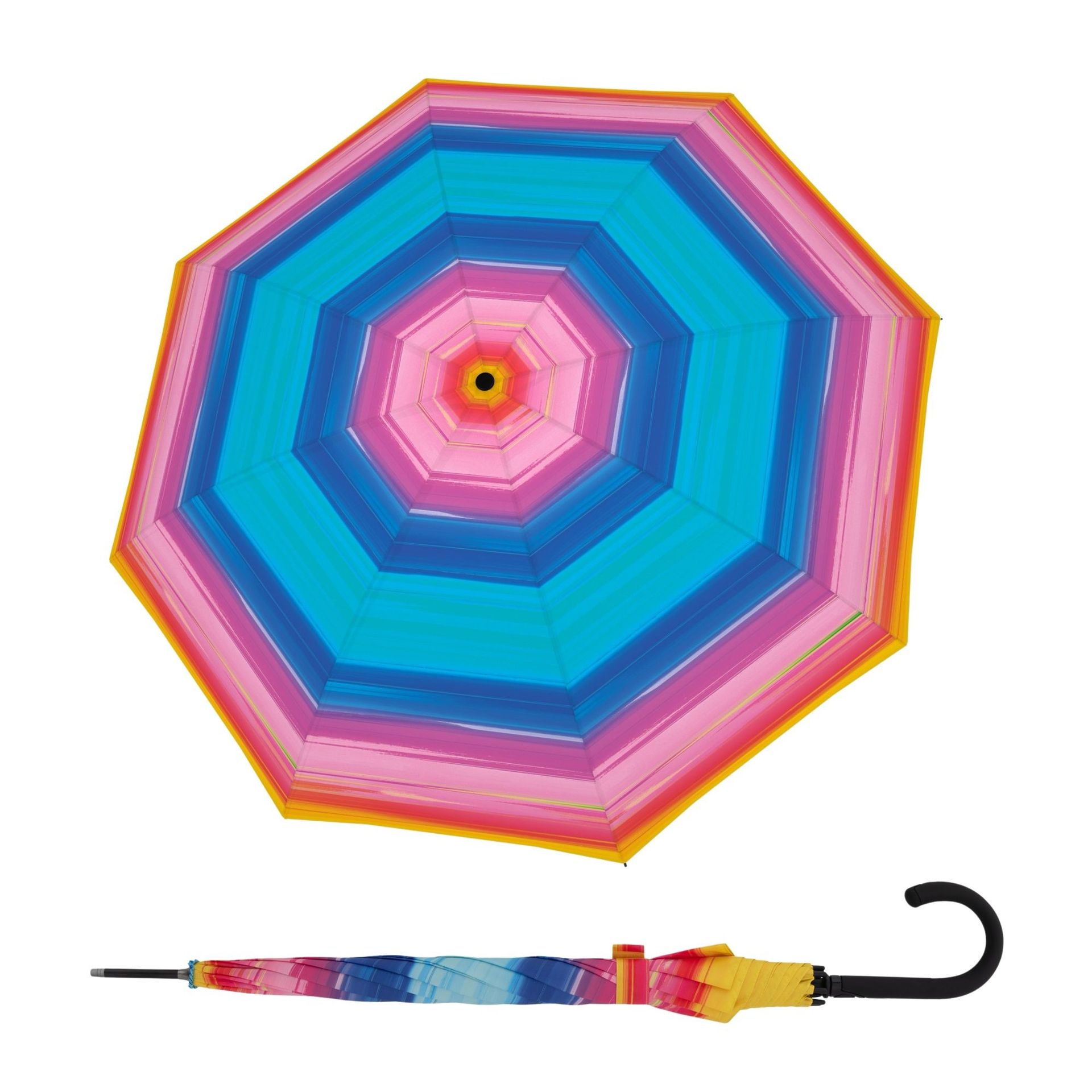 Doppler Fiber Flex Long AC Happy Pink damski parasol automatyczny typu laska
