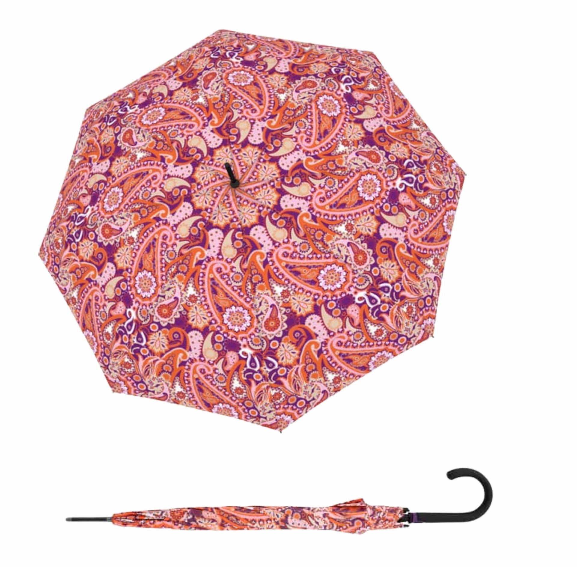 Doppler Fiber Flex Long AC Paisley Berry damski parasol długi automatyczny