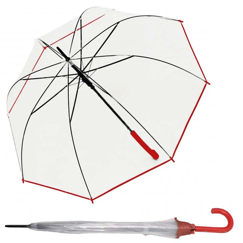 Derby Hit Long Automatik Transparent damski parasol laska automatyczny