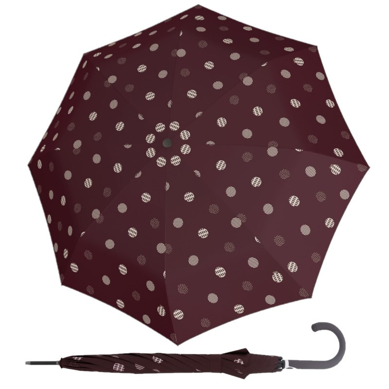 Doppler Fiber Flex AC Timeless Red Dots damski parasol długi automatyczny