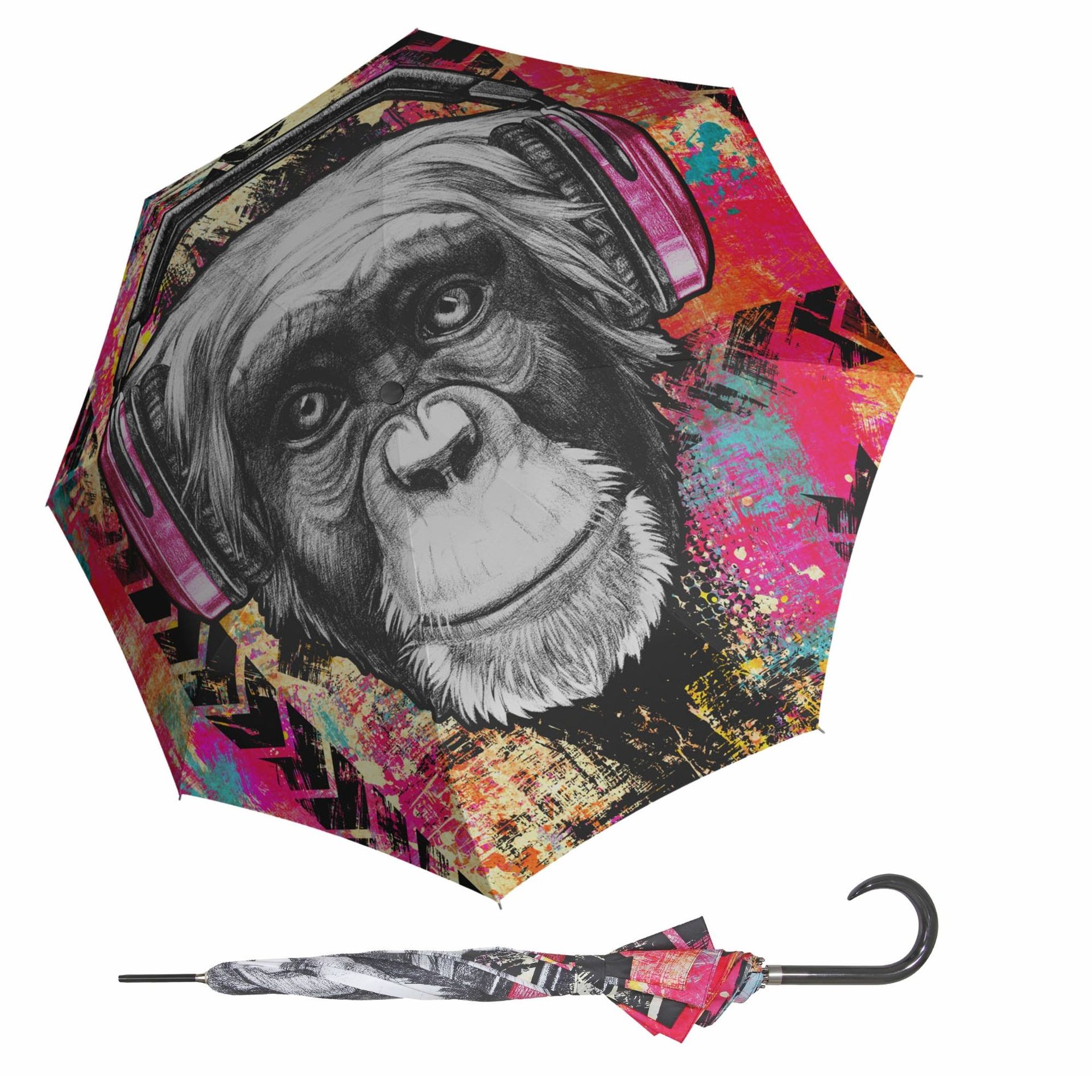Doppler Modern Art Monkey damski parasol długi automatyczny