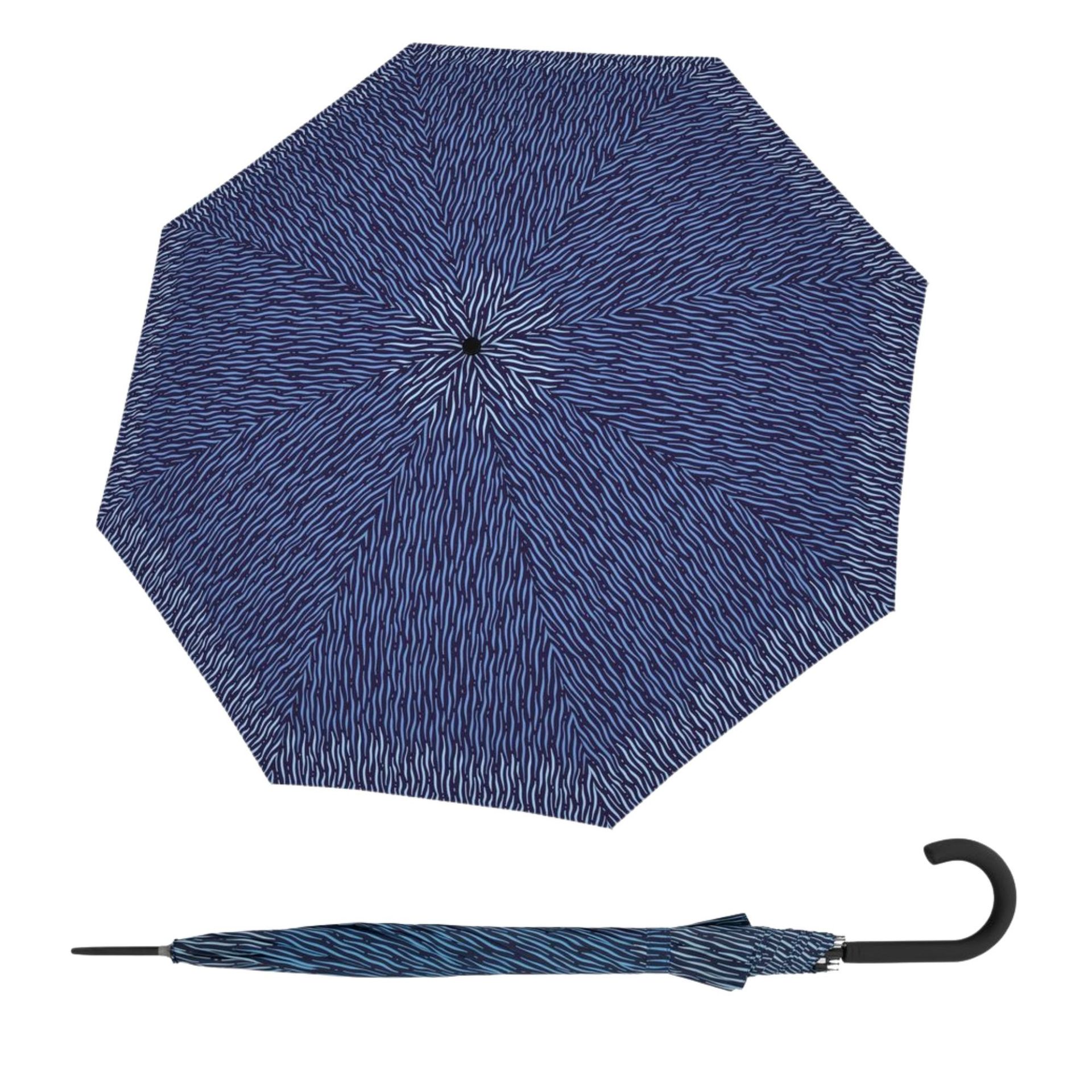Derby Hit Long AC Flow Blue damski parasol automatyczny typu laska