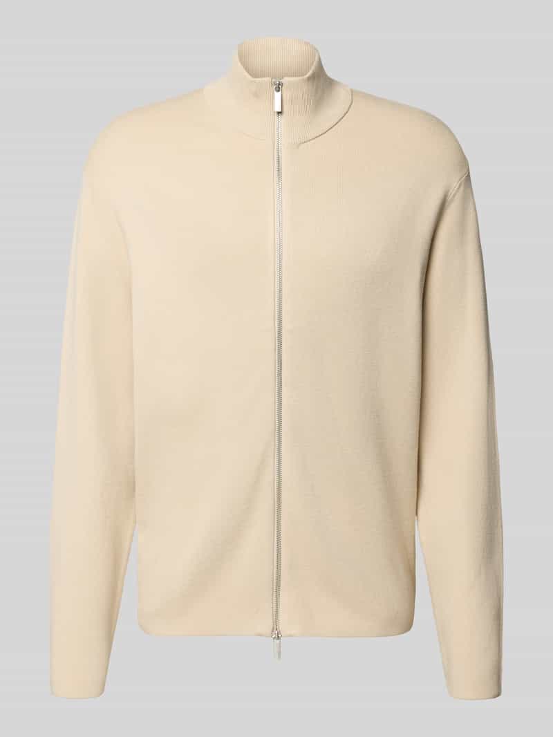 Kurtka o kroju relaxed fit z dzianiny z mieszanki wiskozy model ‘TELLER’