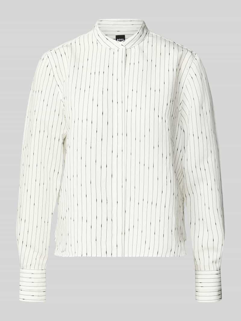 Bluzka z długim rękawem o kroju regular fit z mieszanki modalu model ‘BERTYNA’