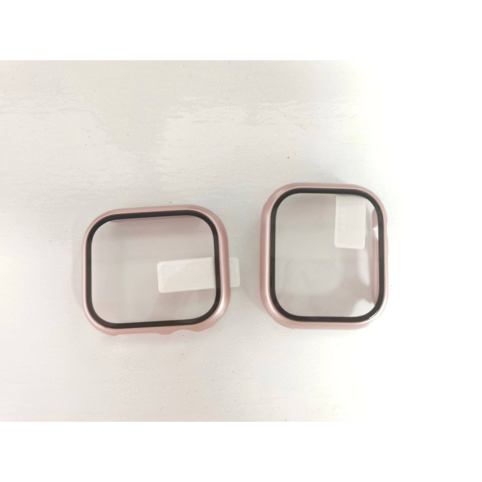 TEMU 2 szt., Pasuje do Iwatch 10/11 (42/46 mm) Apple Watch Etui Ochronne, Zintegrowana Ochronna, Różowego Złota, Wykonane z Twardego Materiału,