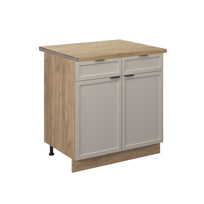 Vicco Szafka dolna do kuchni Fame-Line, GreyBeige, 80 cm , BP Dąb