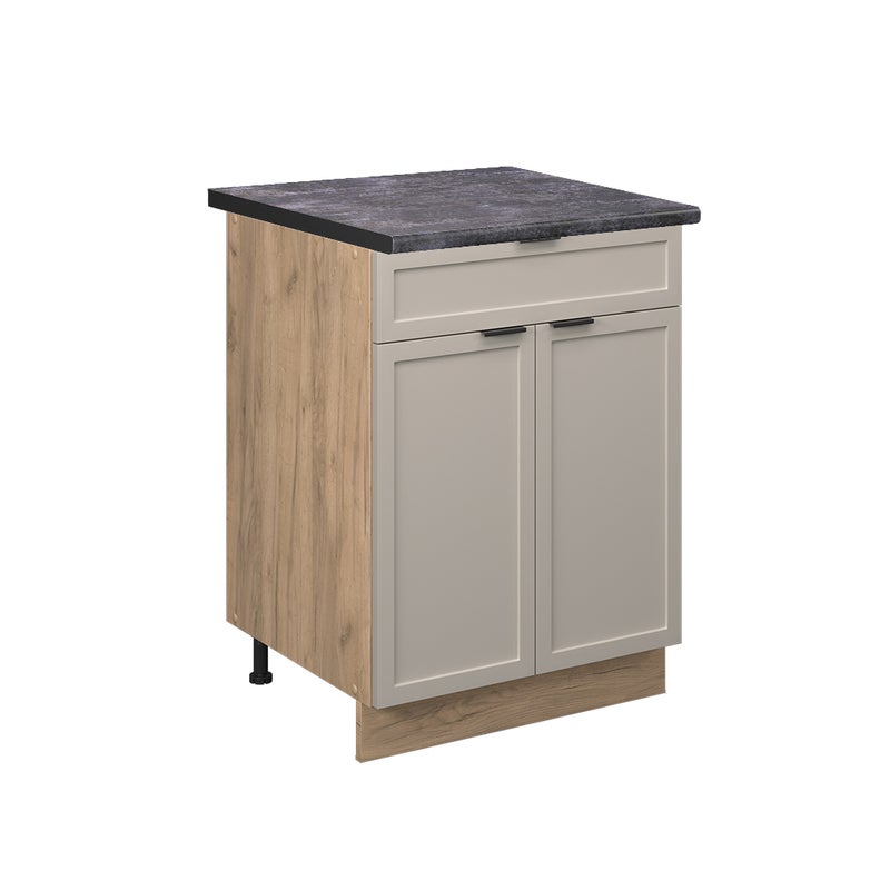 Vicco Szafka dolna do kuchni Fame-Line, GreyBeige, 60 cm z szufladą, BP Antracyt