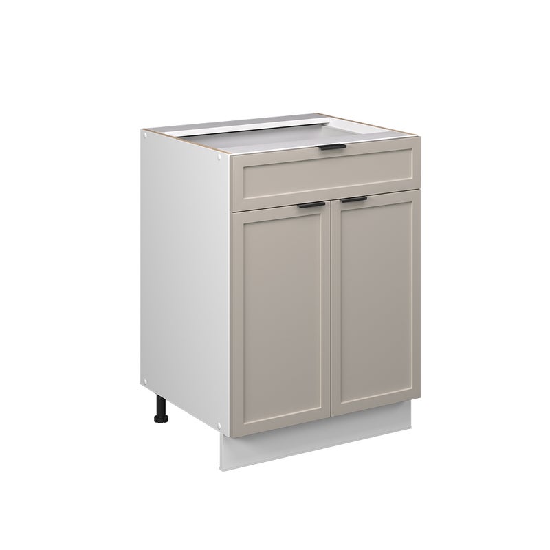 Vicco Szafka dolna do kuchni Fame-Line, GreyBeige, 60 cm z szufladą, bez blatu roboczego