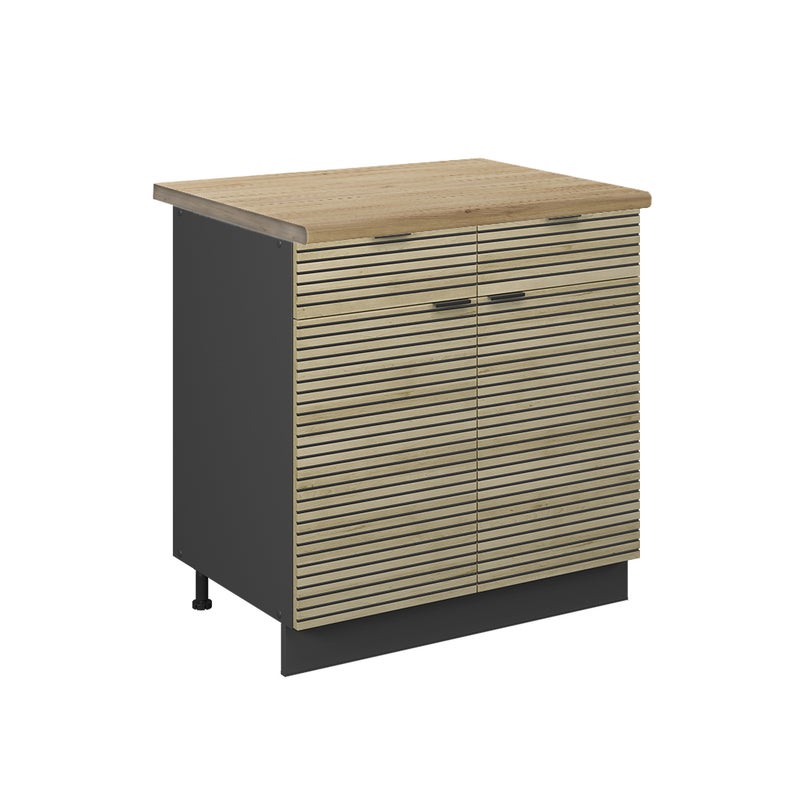 Vicco Szafka dolna do kuchni Fame-Line, Panel dębowy, 80 cm , BP Dąb