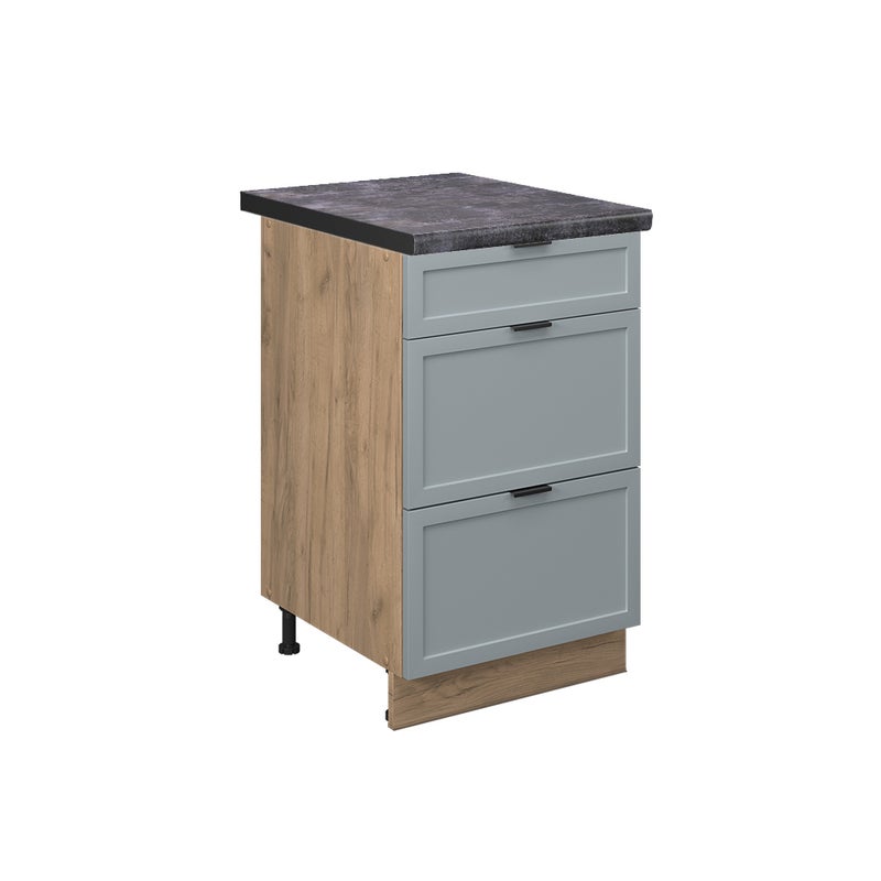 Vicco Szafka dolna do kuchni Fame-Line, Jasnoniebiesko-szary, 50 cm , BP Antracyt