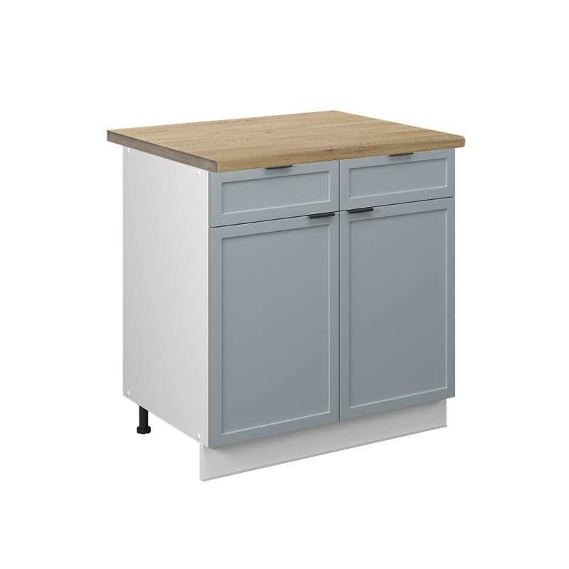 Vicco Szafka dolna do kuchni Fame-Line, Jasnoniebiesko-szary, 80 cm , BP Dąb