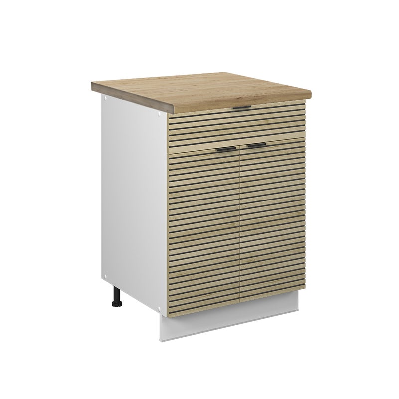Vicco Szafka dolna do kuchni Fame-Line, Panel dębowy, 60 cm z szufladą, BP Dąb