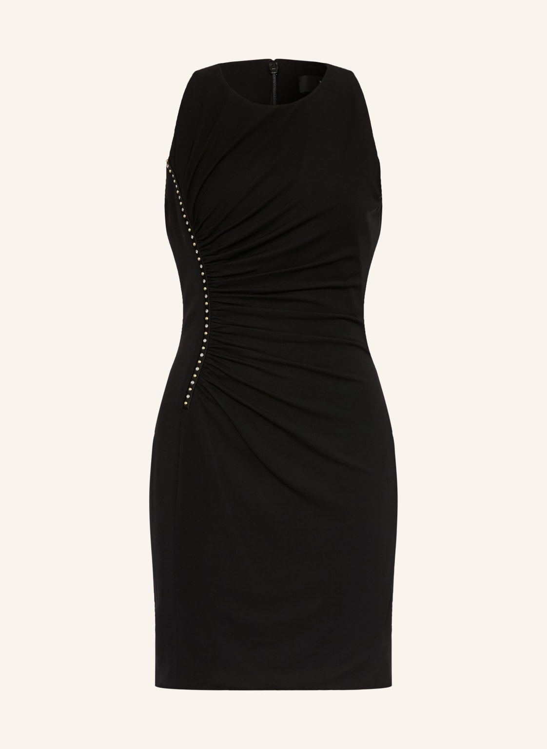 Versace Sukienka Koktajlowa Z Dżerseju Z Kamieniami Ozdobnymi schwarz