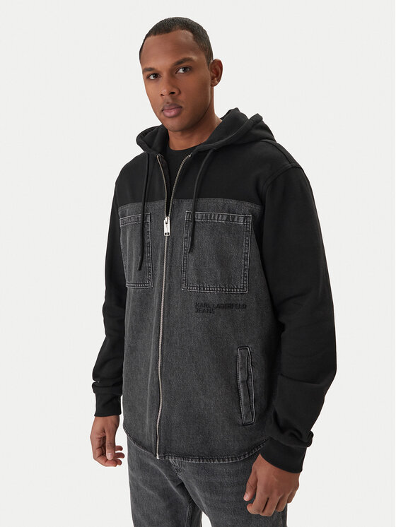 Karl Lagerfeld Jeans Kurtka jeansowa B1M14044 Szary Regular Fit