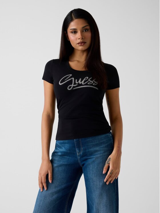 Guess T-Shirt 180524 Czarny Classic Fit
