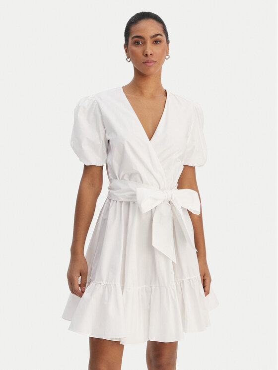 Fracomina Sukienka koktajlowa FY26SD1037W40001 Biały Regular Fit