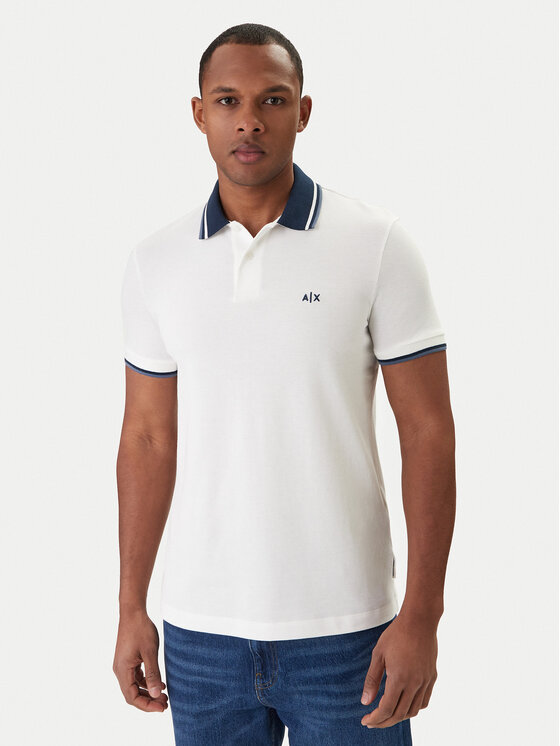 Armani Exchange Polo XM002350 AF10366 U0009 Biały Regular Fit
